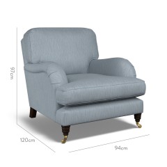 furniture bliss chair amina denim plain dimension