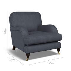 furniture bliss chair amina indigo plain dimension