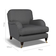 furniture bliss chair bisa charcoal plain dimension