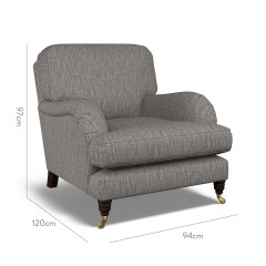 furniture bliss chair kalinda charcoal plain dimension