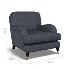furniture bliss chair kalinda indigo plain dimension