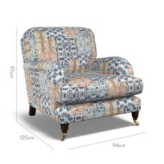 furniture bliss chair kantha indigo print dimension