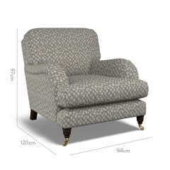 furniture bliss chair nia charcoal weave dimension