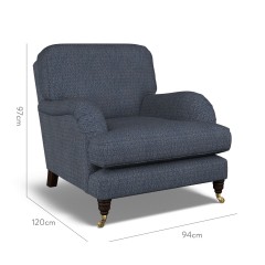 furniture bliss chair safara indigo weave dimension