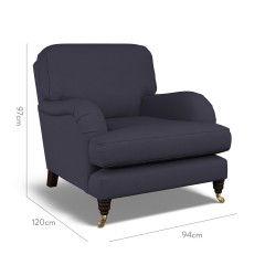 furniture bliss chair shani indigo plain dimension