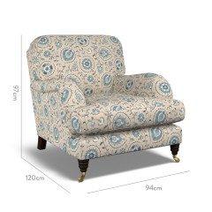 furniture bliss chair shimla azure print dimension