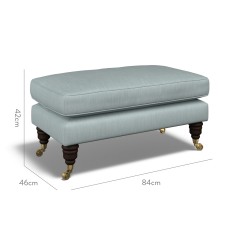 furniture bliss footstool amina azure plain dimension