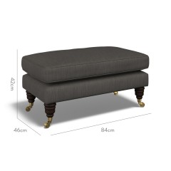 furniture bliss footstool amina charcoal plain dimension