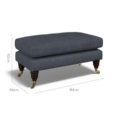 furniture bliss footstool amina indigo plain dimension