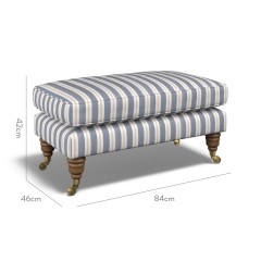 furniture bliss footstool fayola indigo weave dimension
