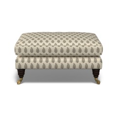 furniture bliss footstool indira charcoal print front