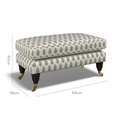 furniture bliss footstool indira indigo print dimension