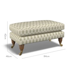 furniture bliss footstool indira sage print dimension
