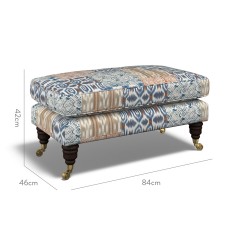 furniture bliss footstool kantha indigo print dimension