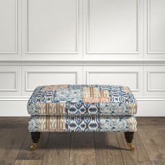 furniture bliss footstool kantha indigo print lifestyle