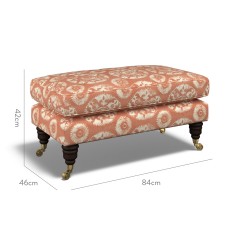 furniture bliss footstool nubra apricot print dimension