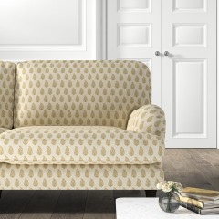 furniture bliss medium sofa indira ochre print lifestyle