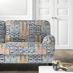 furniture bliss medium sofa kantha indigo print lifestyle
