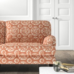 furniture bliss medium sofa nubra apricot print lifestyle