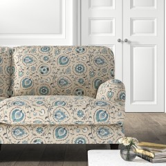 furniture bliss medium sofa shimla azure print lifestyle