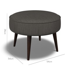 furniture brancaster footstool amina charcoal plain dimension