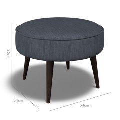 furniture brancaster footstool amina indigo plain dimension