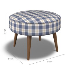 furniture brancaster footstool kali indigo weave dimension