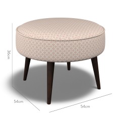 furniture brancaster footstool sabra blush weave dimension