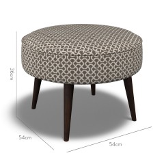 furniture brancaster footstool sabra charcoal weave dimension