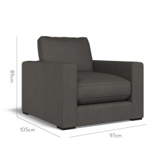 furniture cloud chair amina charcoal plain dimension