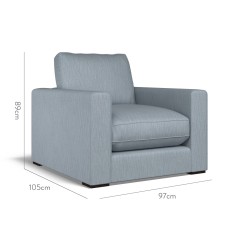 furniture cloud chair amina denim plain dimension