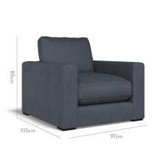 furniture cloud chair amina indigo plain dimension