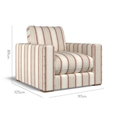 furniture cloud chair edo cinnabar weave dimension