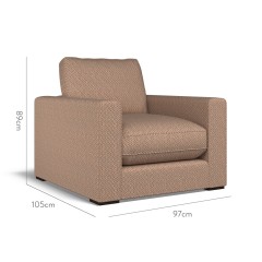 furniture cloud chair jina cinnabar weave dimension
