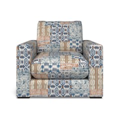 furniture cloud chair kantha indigo print front