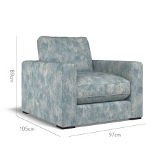 furniture cloud chair namatha denim print dimension