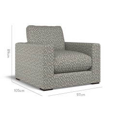 furniture cloud chair nia charcoal weave dimension