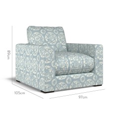 furniture cloud chair nubra denim print dimension