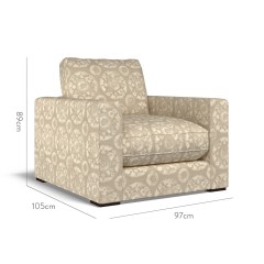 furniture cloud chair nubra linen print dimension