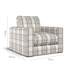 furniture cloud chair oba denim weave dimension