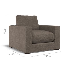 furniture cloud chair yana espresso weave dimension