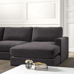 Cloud Chaise Sofa Cosmos Charcoal