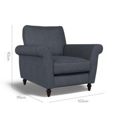 furniture ellery chair amina indigo plain dimension