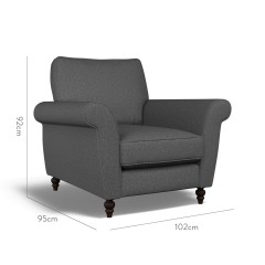 furniture ellery chair bisa charcoal plain dimension