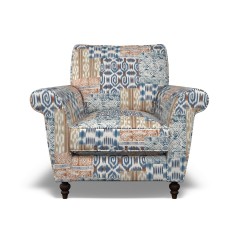 furniture ellery chair kantha indigo print front