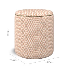 furniture malpaso footstool folia cinnabar print dimension