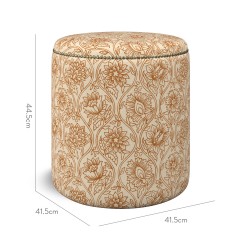 furniture malpaso footstool lotus ginger print dimension
