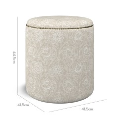 furniture malpaso footstool lotus linen print dimension