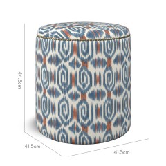 furniture malpaso footstool odisha indigo print dimension