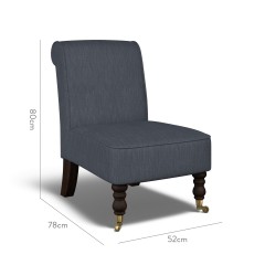 furniture napa chair amina indigo plain dimension